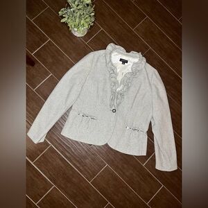 Josephine powder grey tweed blazer sz 16